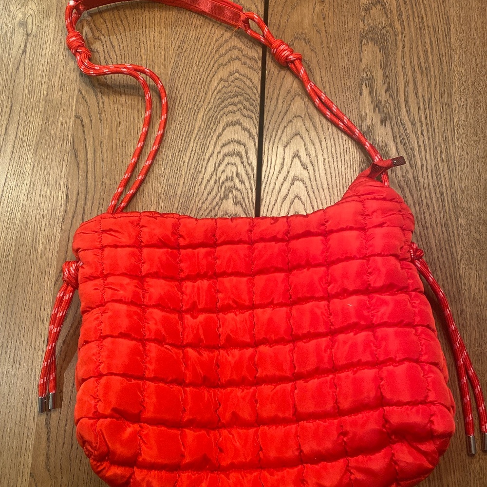 FREE PEOPLE quilted red bag